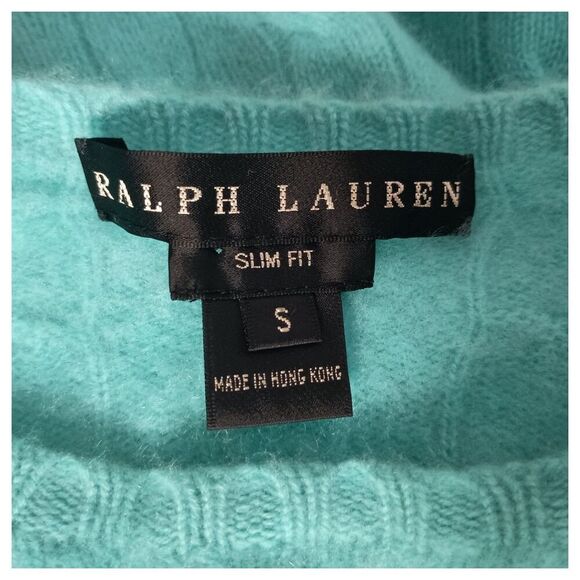 Ralph Lauren Sweater S Womens Green Black Label Long Sleeve Round Neck Pullover - Picture 3 of 4